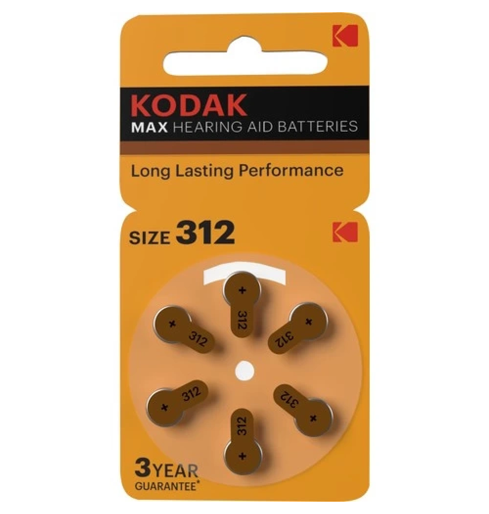 Kodak M312 Medikal İşitme Cihazı Pili 6 Lı