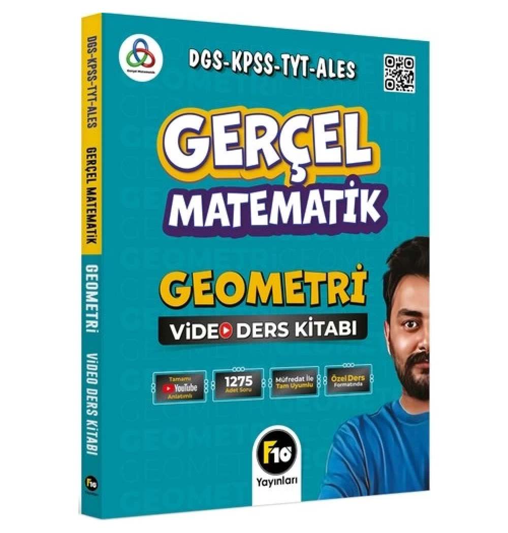 Dgs Kpss Tyt Ales Gerçel Matematik Geometri Video Ders Kitabı  F10 Yayınları