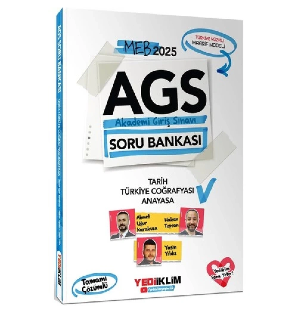 Meb 2025 Ags Tarih Türkiye Coğrafyası Anayasa Soru Bankası Yediiklim