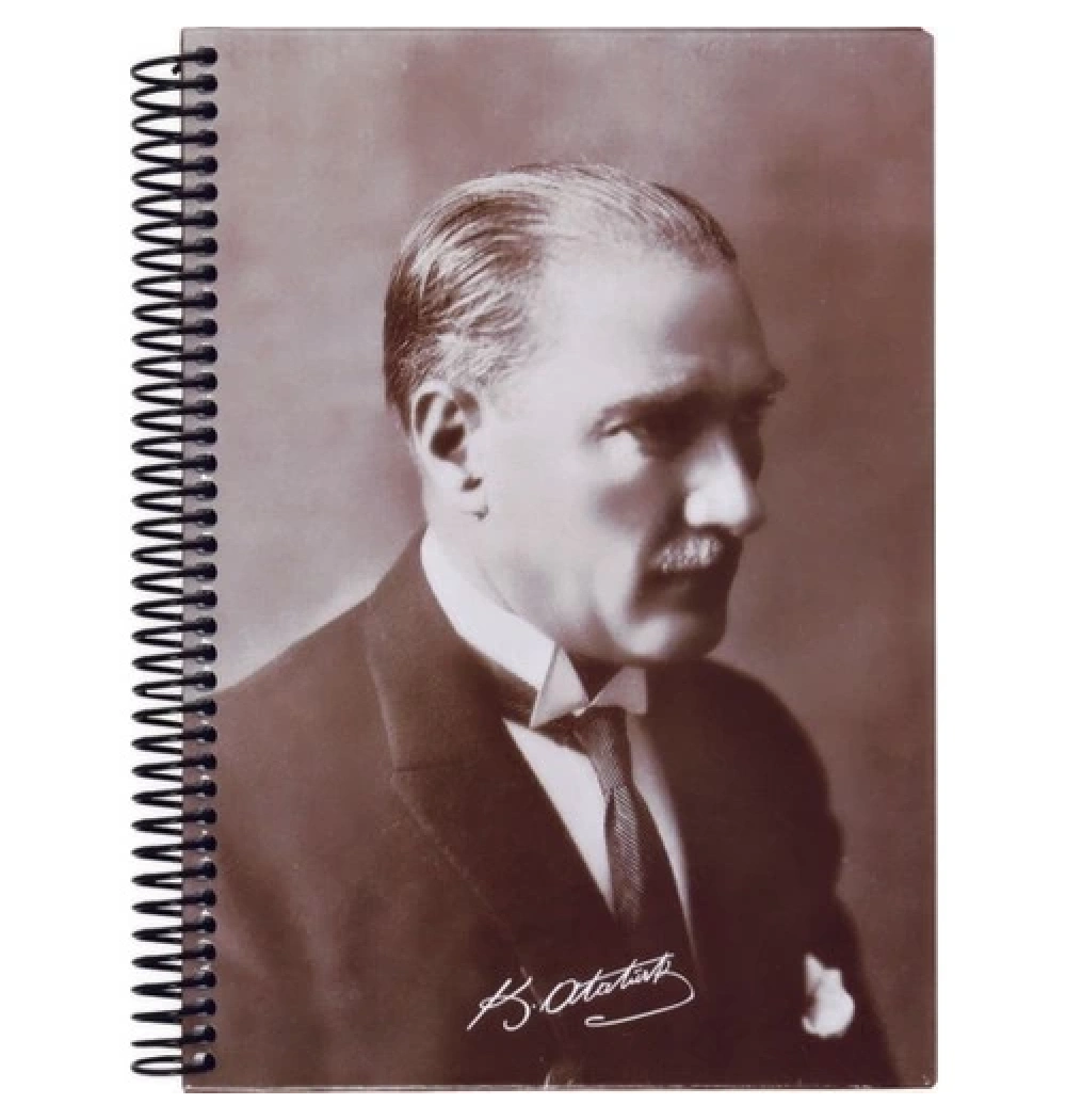 Keskin Color 17X24 120 Yp Çizgili Spiralli Sert Kapak Atatürk Defteri Kod:410781-99