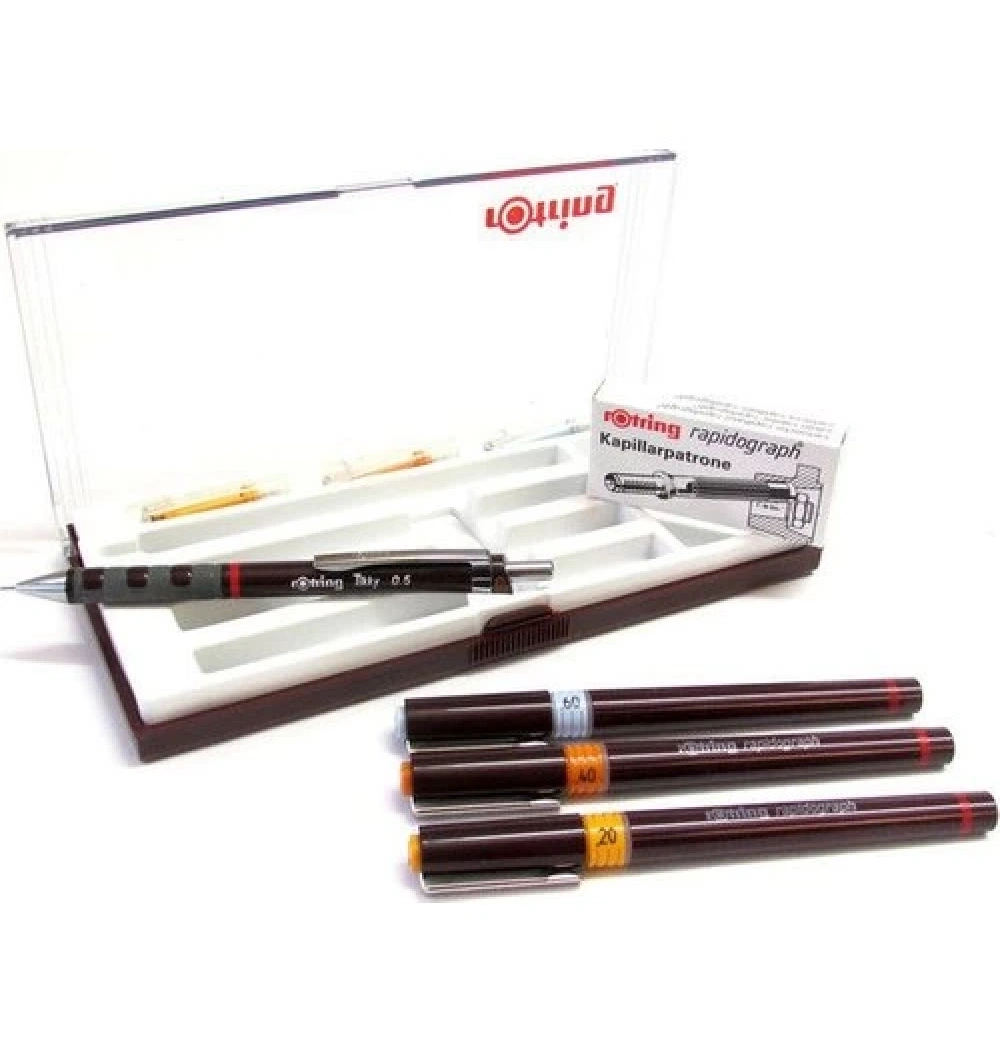 Rotring Isograph Set (0.2-0.4-0.6)+Tikky 0.5  S0699340