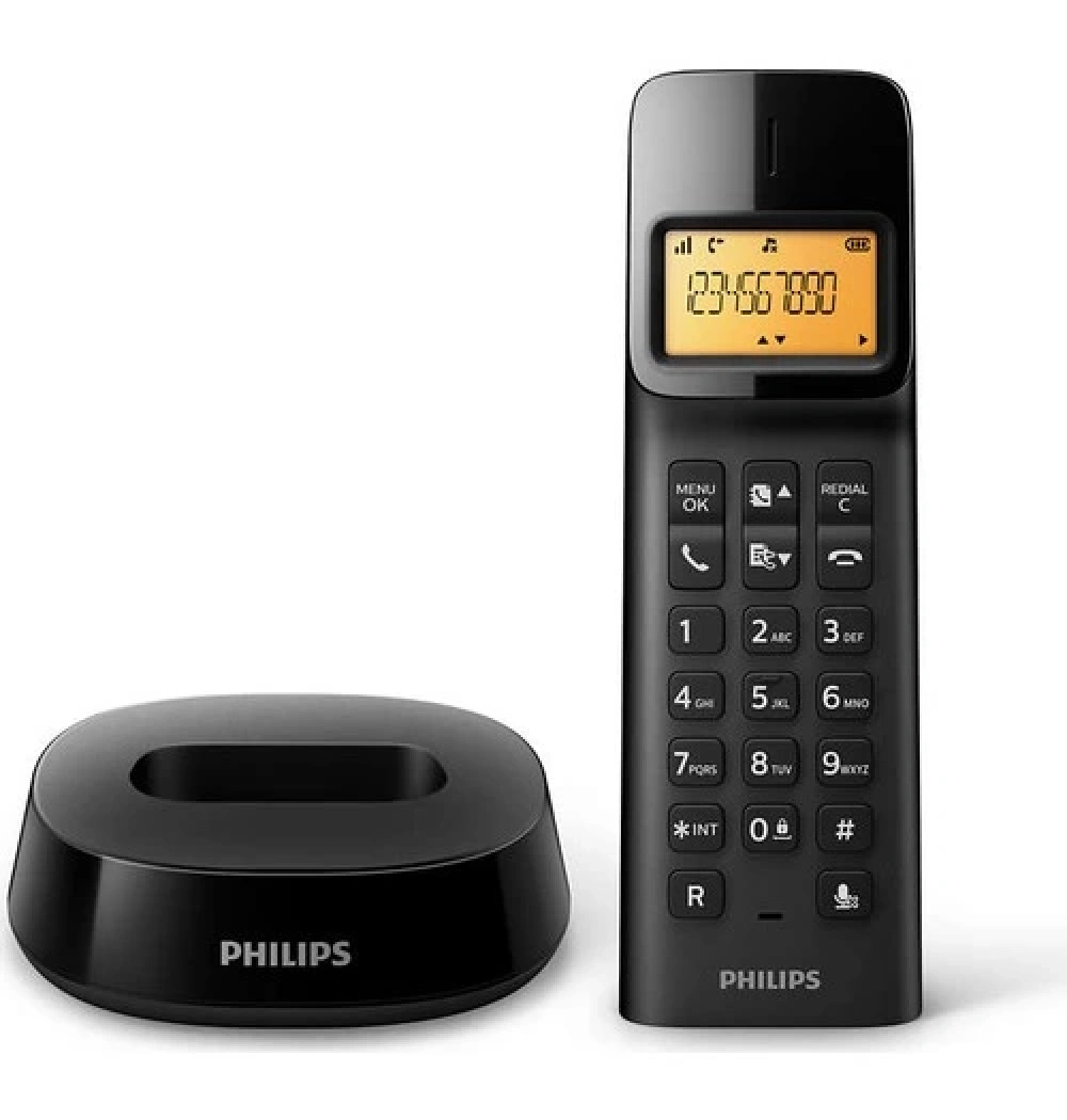Phılıps Kablosuz Telefon Siyah D1401B