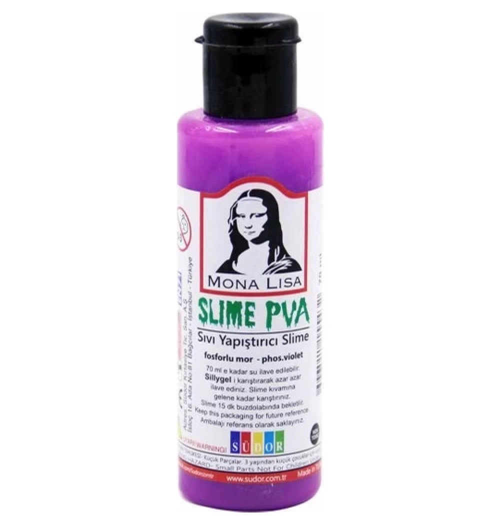 Südor Slime Sıvı Yapıştırıcı Fosforlu Mor 70 Ml - Sl01-16