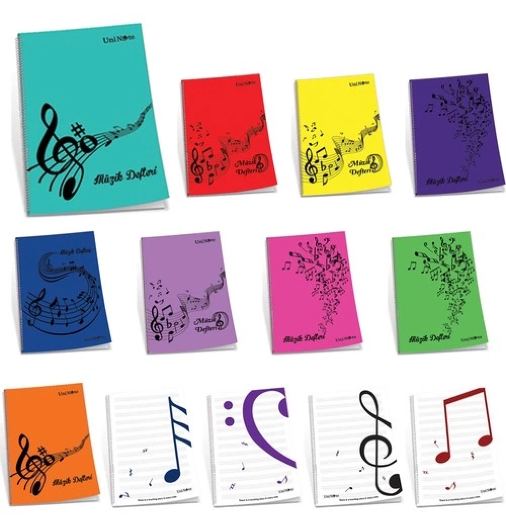 Çınar Pp Kapak Spiralli Jazz A4 Müzik Defteri 30 Yp 38000