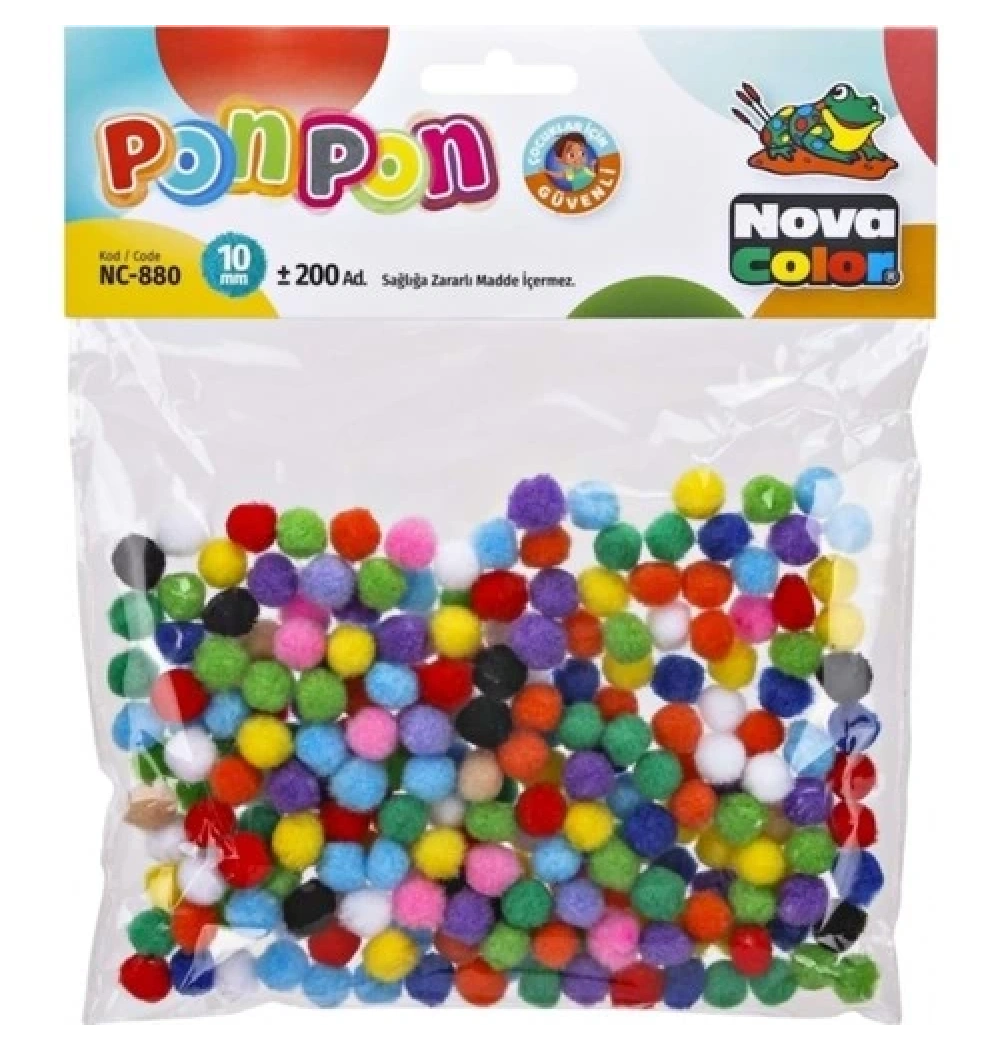 Nova Color Ponpon 10 Mm (200 Lü) Nc-880