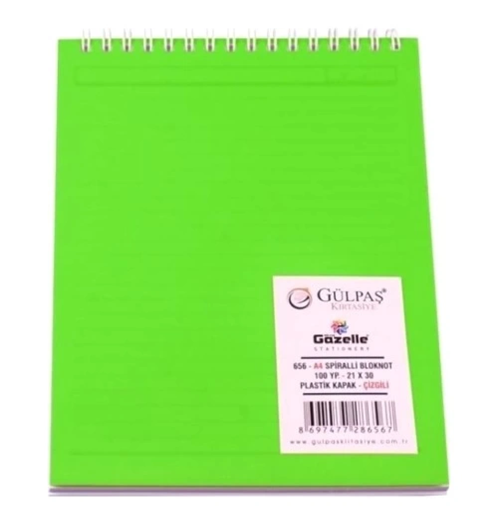 Gülpaş A4 Bloknot Pp Kapak 100 Yp Kareli 657