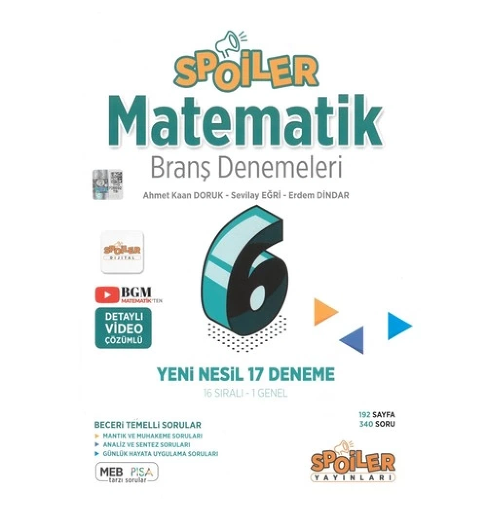 Spoiler 6.Sınıf Matematik 17 Deneme