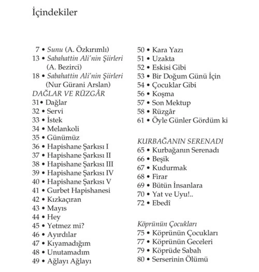 Bütün Şiirleri  Sabahattin Ali Yapı Kredi