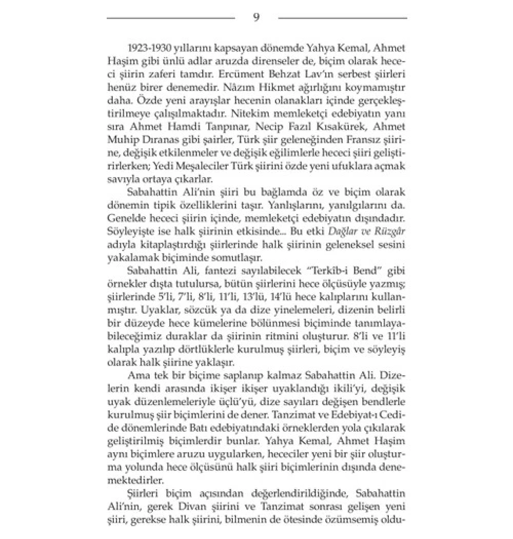 Bütün Şiirleri  Sabahattin Ali Yapı Kredi