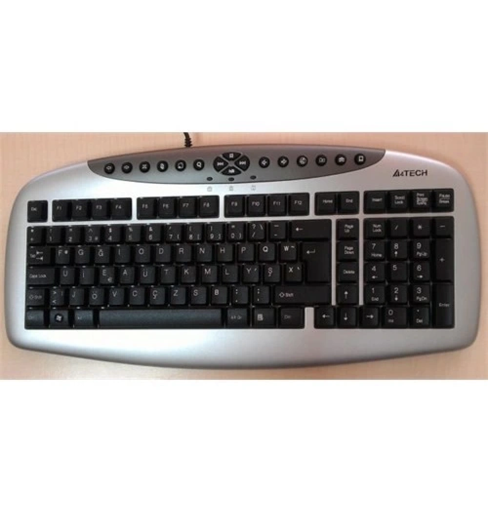 *Net Fiyat* A4 Tech Kb-21 Q Klavye Usb Multimedia Gümüş-Siyah