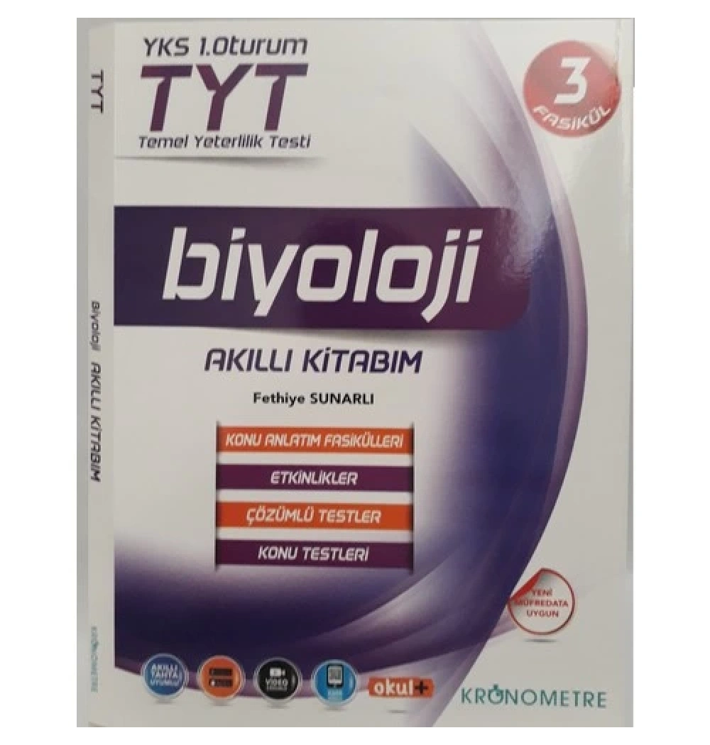 Kronometre Tyt Biyoloji Akıllı Kitabım 3 Fasikül