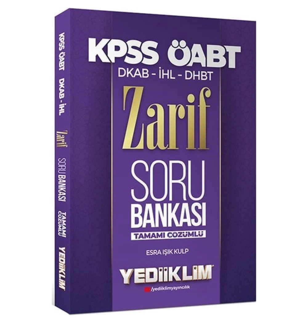 Kpss Öabt Dkab-İhl Zarif Soru Bankası  Yediiklim