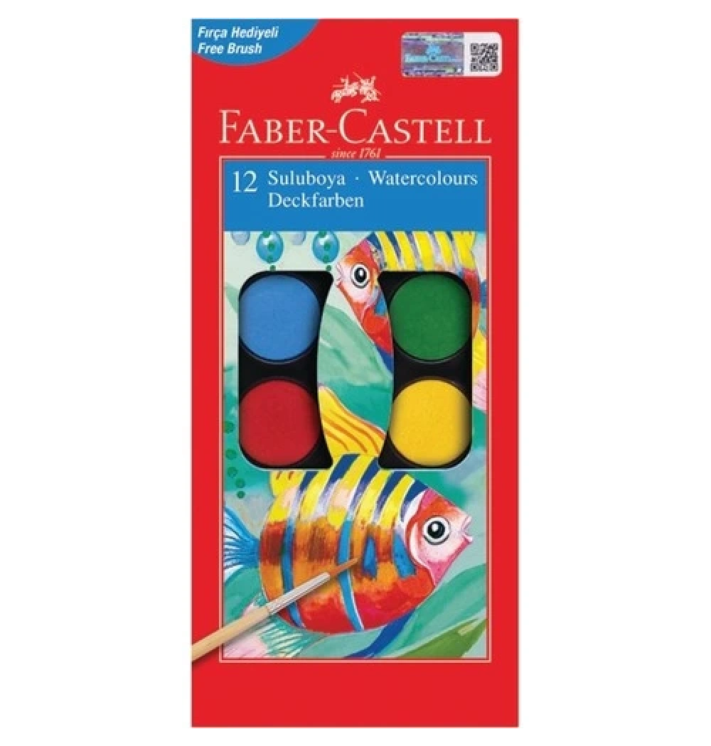 Faber Suluboya 12 Renk Büyük Boy 5292125012