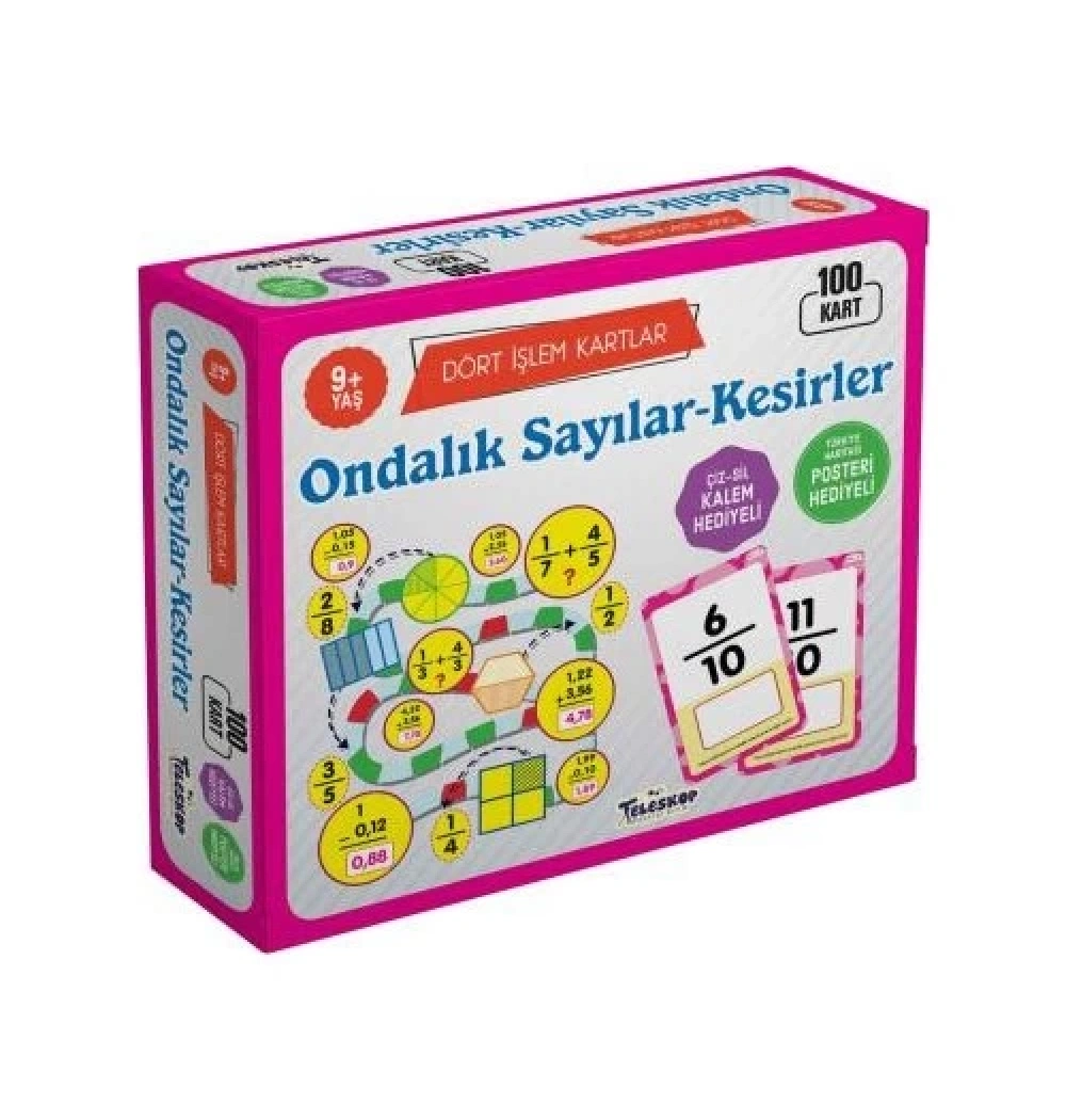 Ondalık Sayılar Kesirler Kartlar Kutulu 9+Yaş Teleskop
