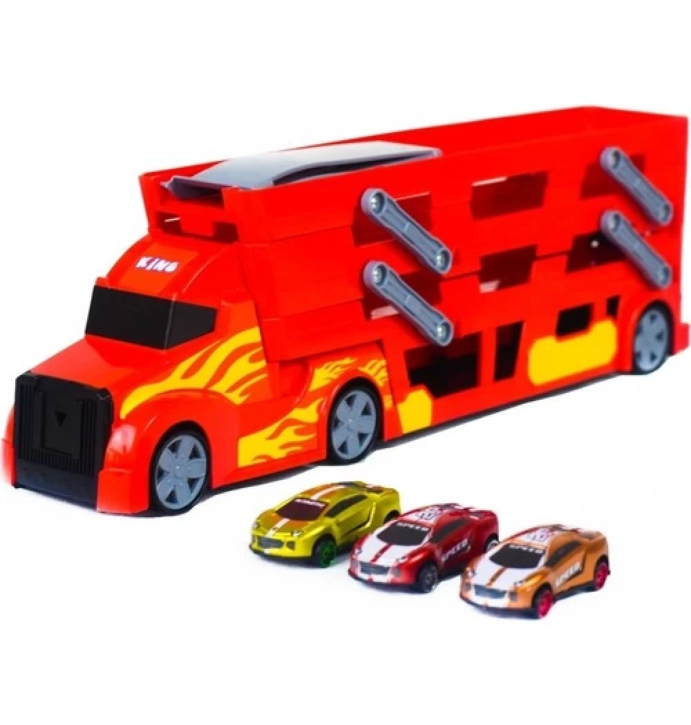Kutulu 3 Katlı Yedek Araçlı Rampalı Car Transporter