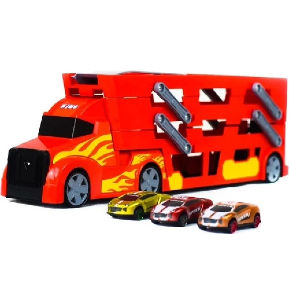 Kutulu 3 Katlı Yedek Araçlı Rampalı Car Transporter