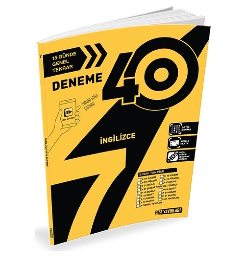 7.Sınıf İngilizce 40 Deneme   Hızyayın