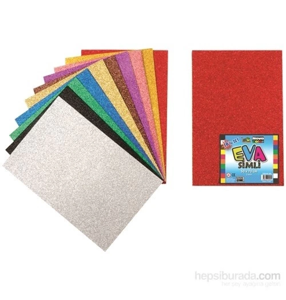 Nova Color 50X70 Simli Eva 10 Lu Renkli Nc-364