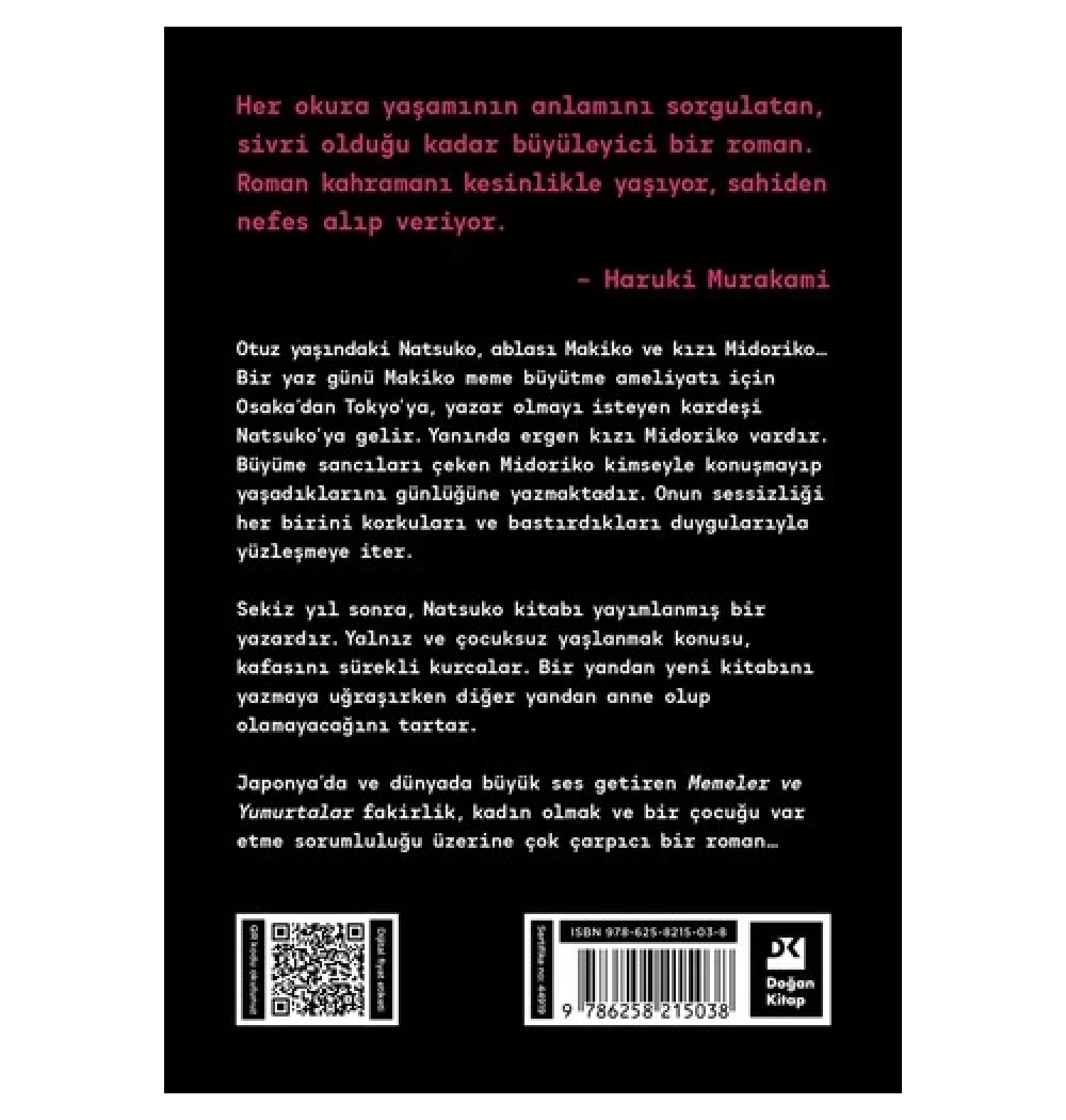 Memeler Ve Yumurtalar  Mieko Kawakami  Doğan Yayın