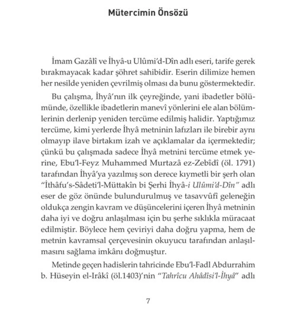İbadetlerin Ruhu   Gazali    Sufi