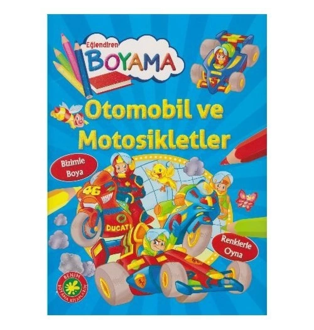 Eğlendiren Boyama Otomobil Ve Motosikletler Boyama Parıltı