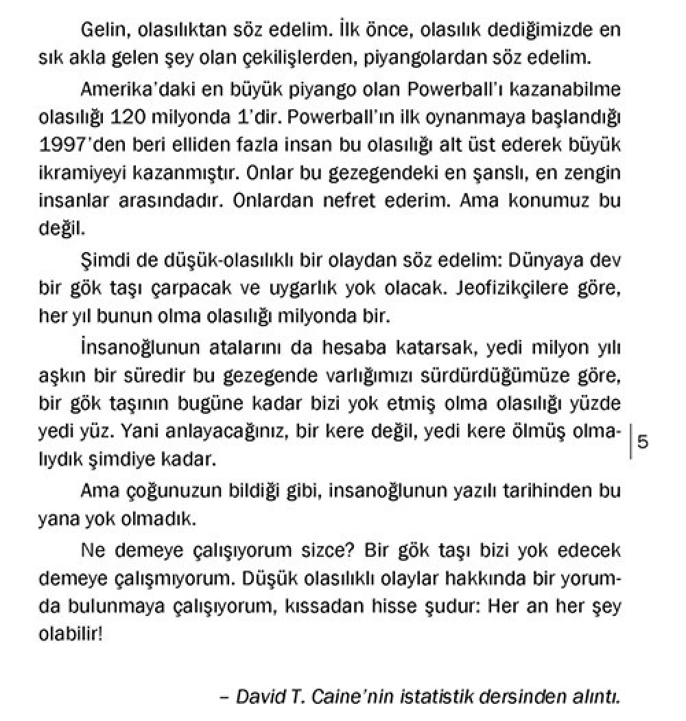 Olasılıksız - Adam Fawer - April Yayınları