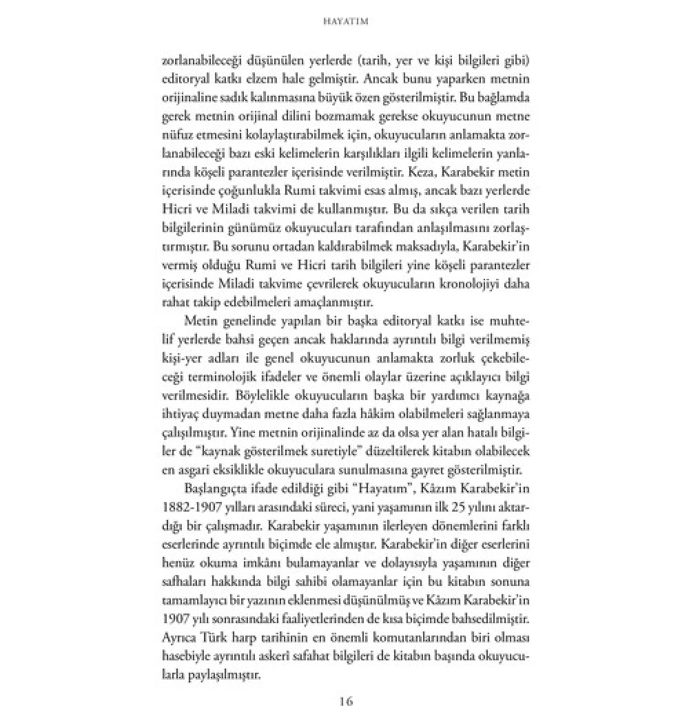 Kazım Karabekir  Hayatım  Erhan Çiftçi