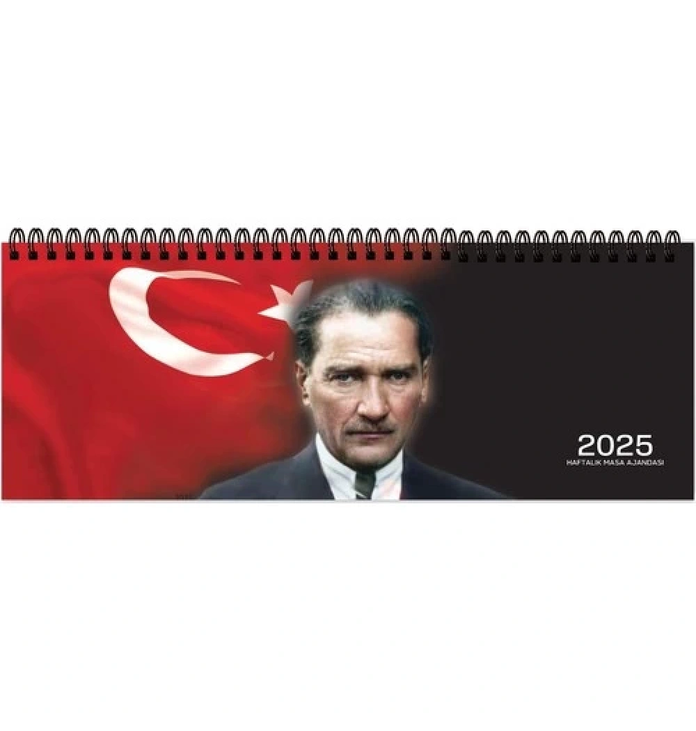 Keskin Color Spiralli Haftalık Masa Ajandası Atatürk 12X33 Aj-65  2025