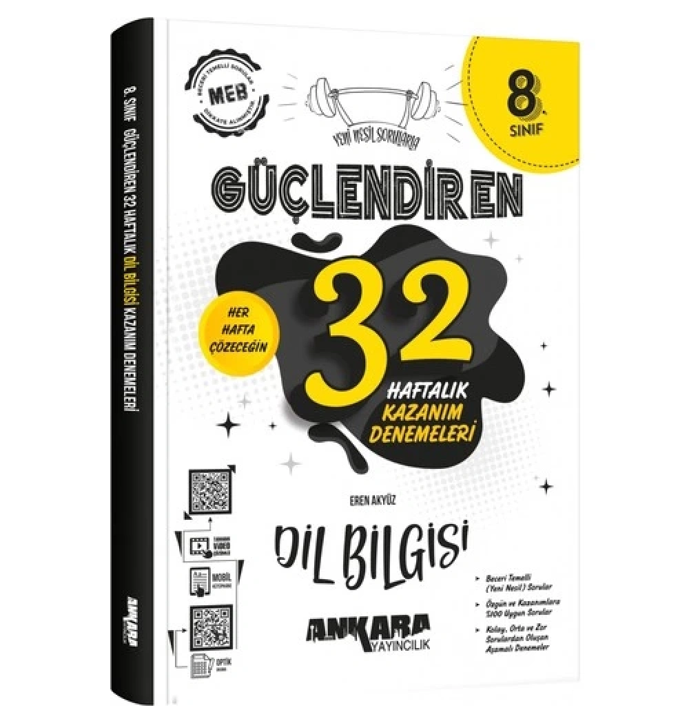Ankara 8. Sınıf Di̇Lbi̇Lgi̇Si̇ 32 Haftalik Kazanim Denemeleri̇