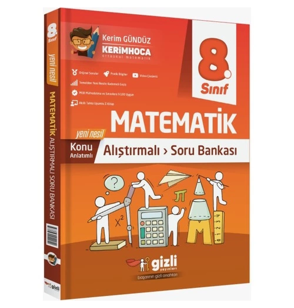 8.Sınıf Matematik Konu Anlatımlı Alıştırmalı Soru Bankası  Gizli Yayınları