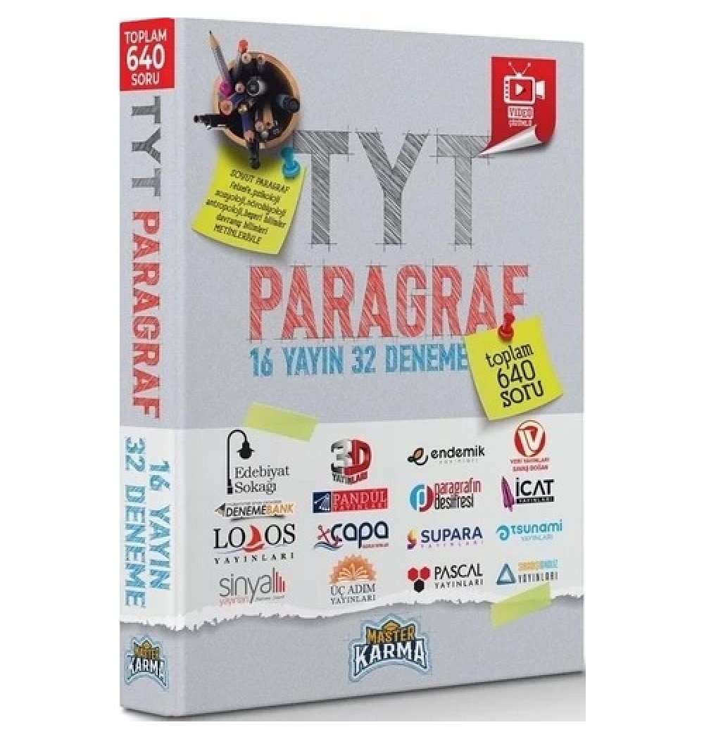 Tyt Paragraf 16 Yayın 32 Deneme  Master Karma