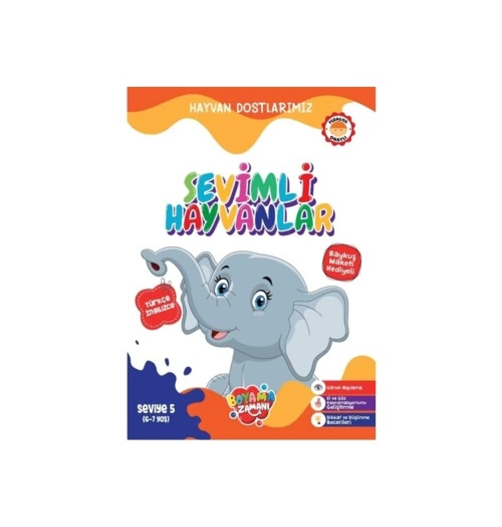 Sevimli Hayvanlar Boyama Türkçe İngilizce  Koloni