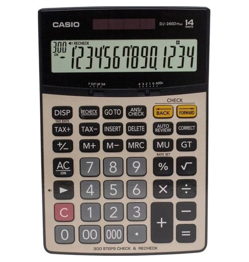 Casıo Dj-240D Plus Hesap Makinesi 14 Hane