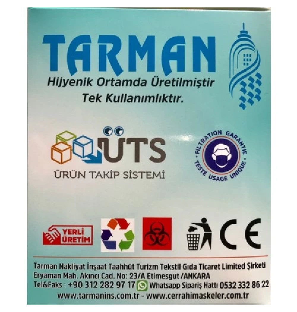 Libertas Tıbbi Koruyucu Maske Elastik Kulaklı 3 Katlı Yeşil