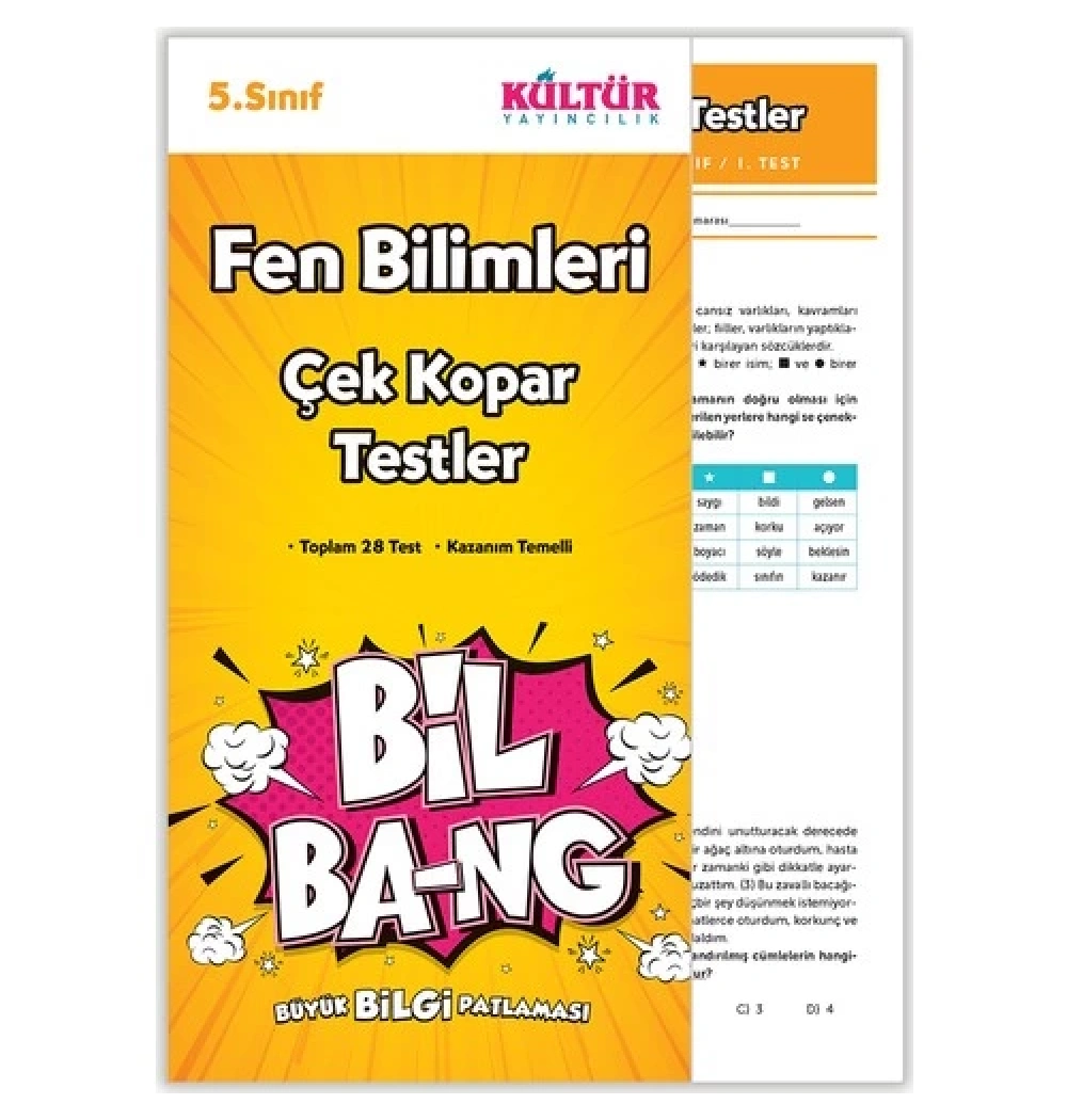 5.Sınıf Fen Bilgisi Yaprak Test   Kültür