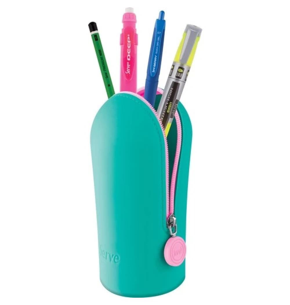 Serve Hoop Kalem Çantası Vakumlu Nane Yeşil