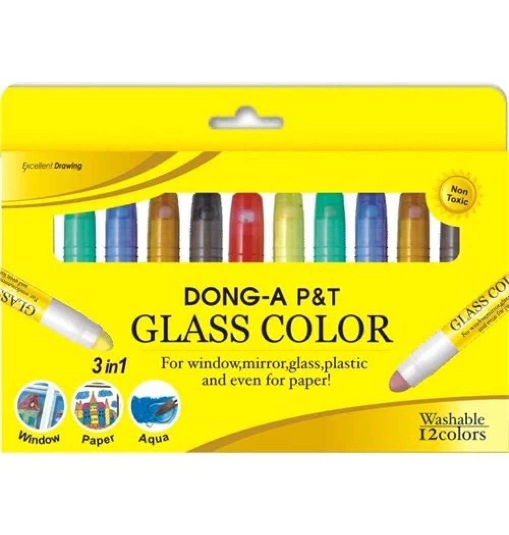 Dong-A 12Li Silinebilir Pastel Cam Kalemi