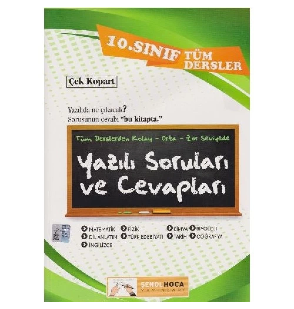 10.Sınıf Tüm Dersler Yazılı Sorular Cevaplar     Şenol Hoca