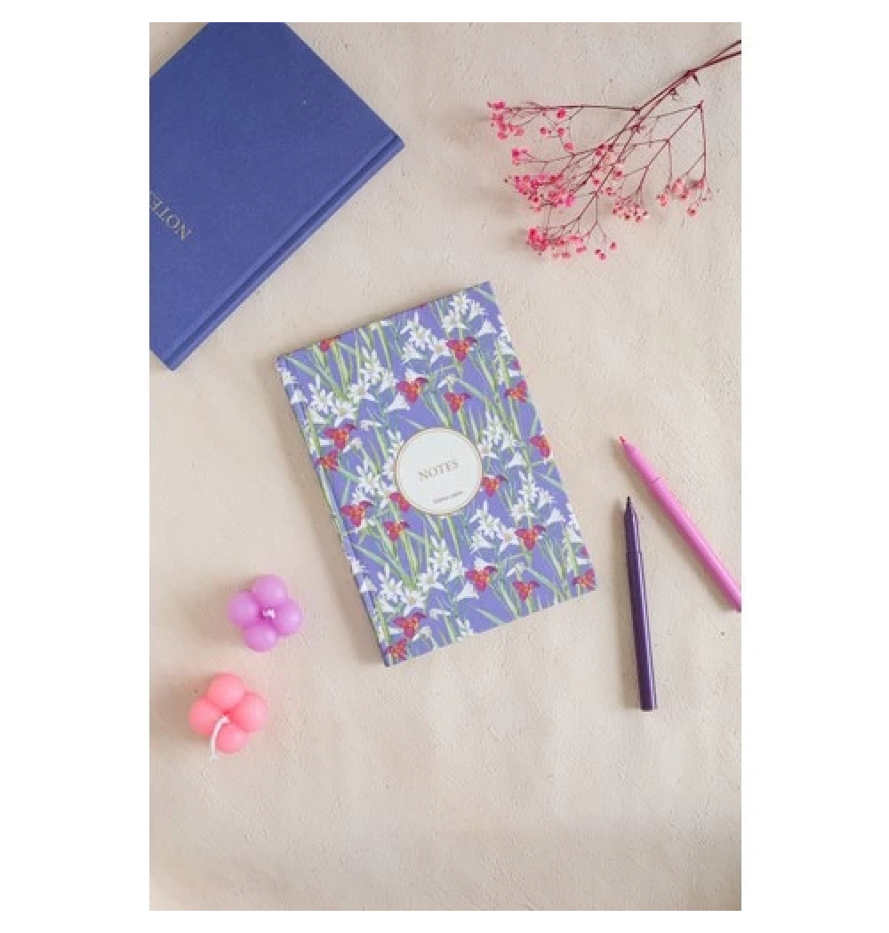 Notes Bez Ciltli Çizgisiz Defter Roman Boy    Beyaz Balina