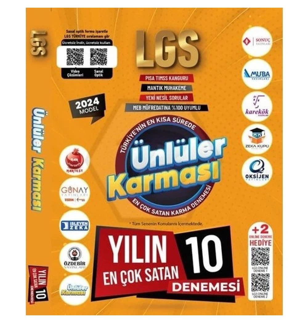 8.Sınıf Lgs Ünlüler Karması 10 Denemesi