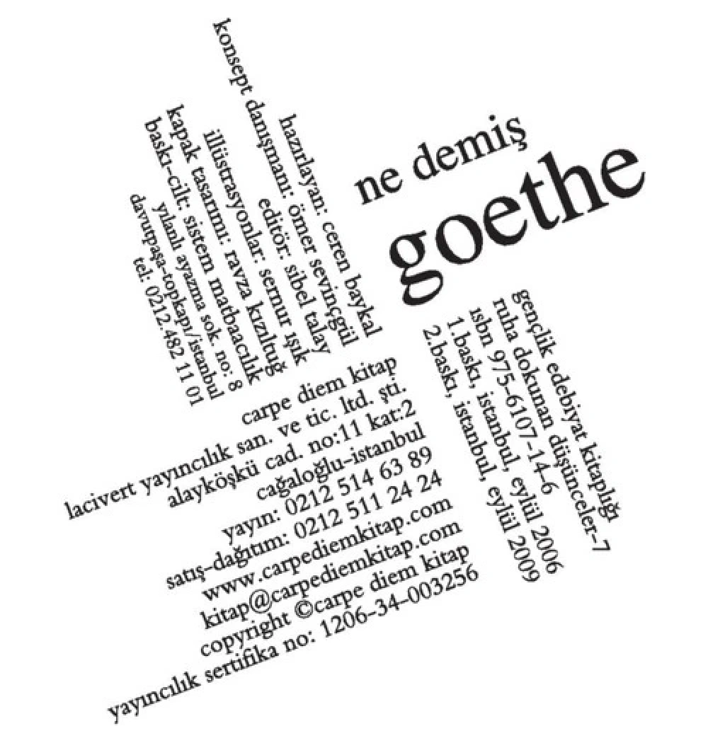 Ne Demiş Goethe - Ceren Baykal - Carpe Diem