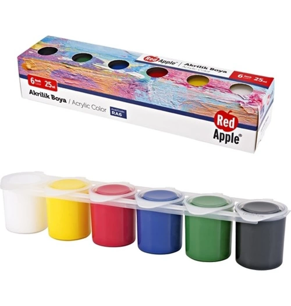 Red Apple Akrilik Boya 25 Ml 6 Renk  Ra103-6