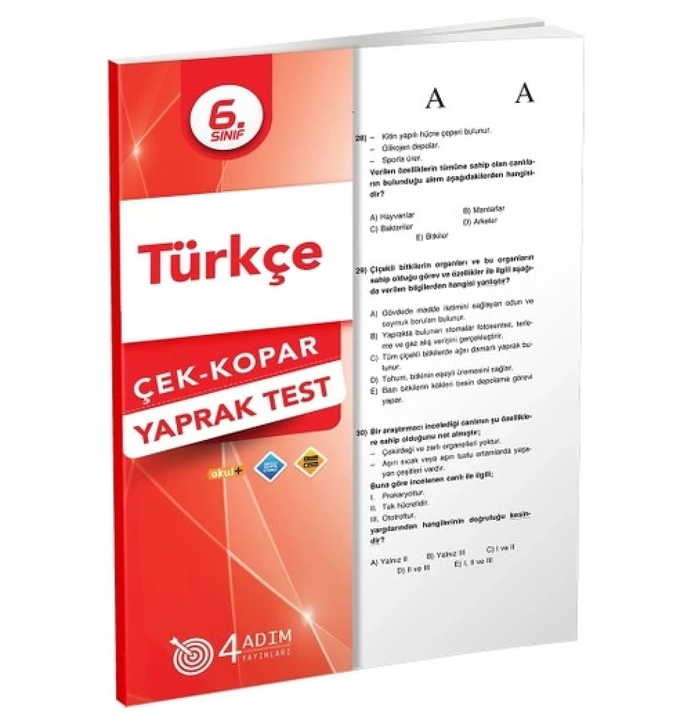 6. Sınıf Türkçe Yaprak Test 4 Adım