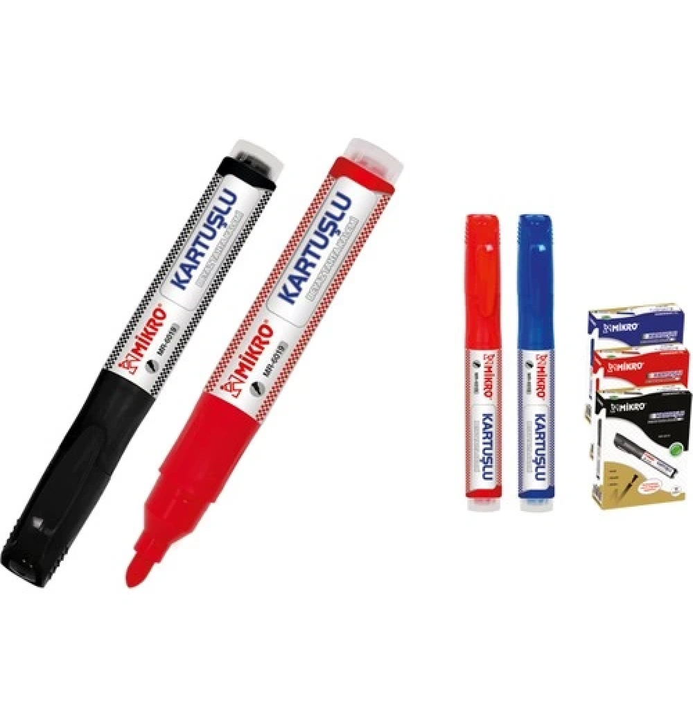 Mikro  Mr-6019 Kartuşlu Beyaz Tahta Kalemi Siyah M6019S