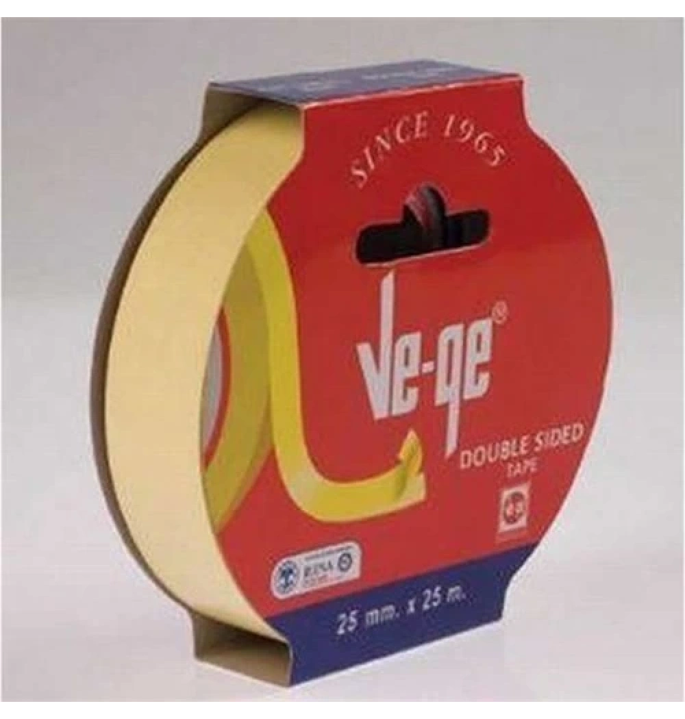 Vege Askılı Çift Taraflı Bant 25Mm*25M