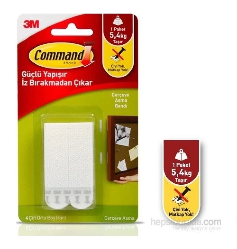 Mas 3M Command Orta Boy Cırt Cırt Bant (17201)