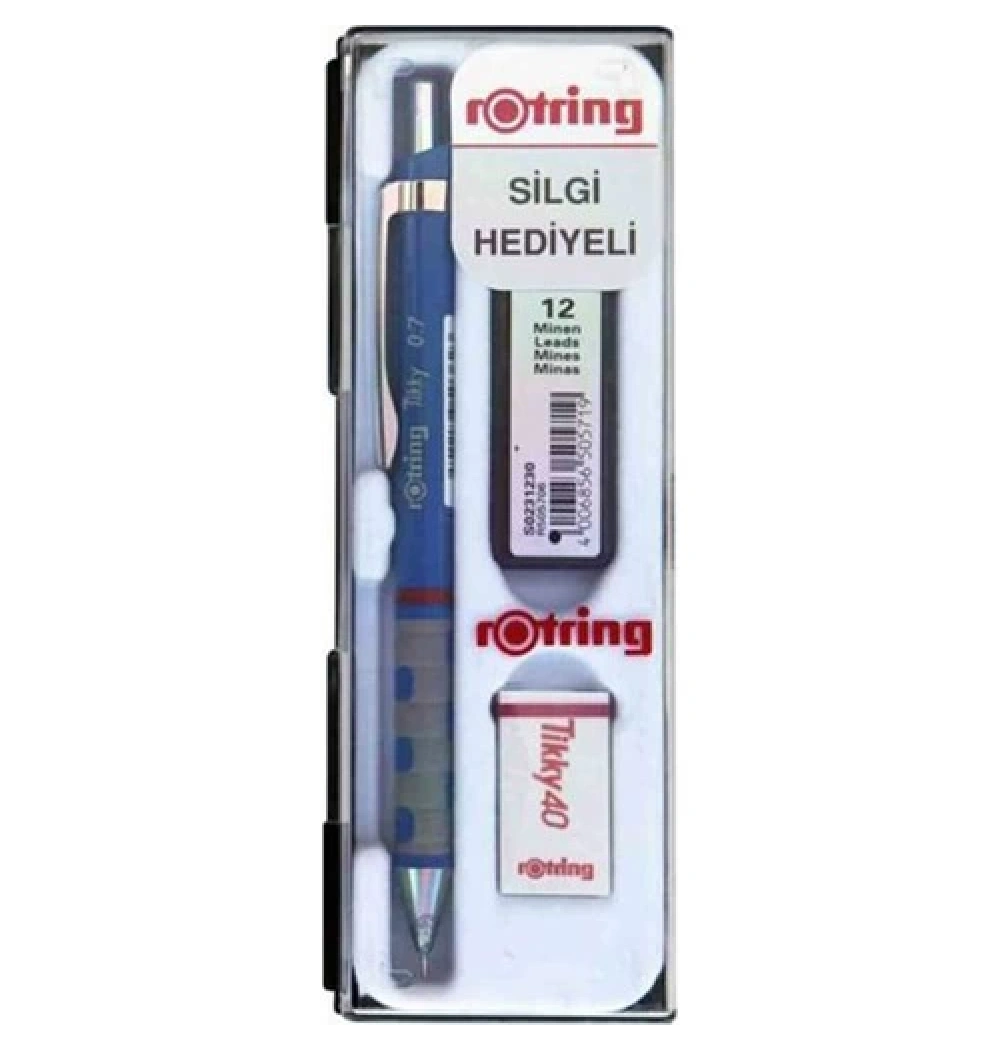 Rotring Tıkky Min Silgi 3Lü Okul Seti- 0.7 Mavi Ro-Kk07-07 M