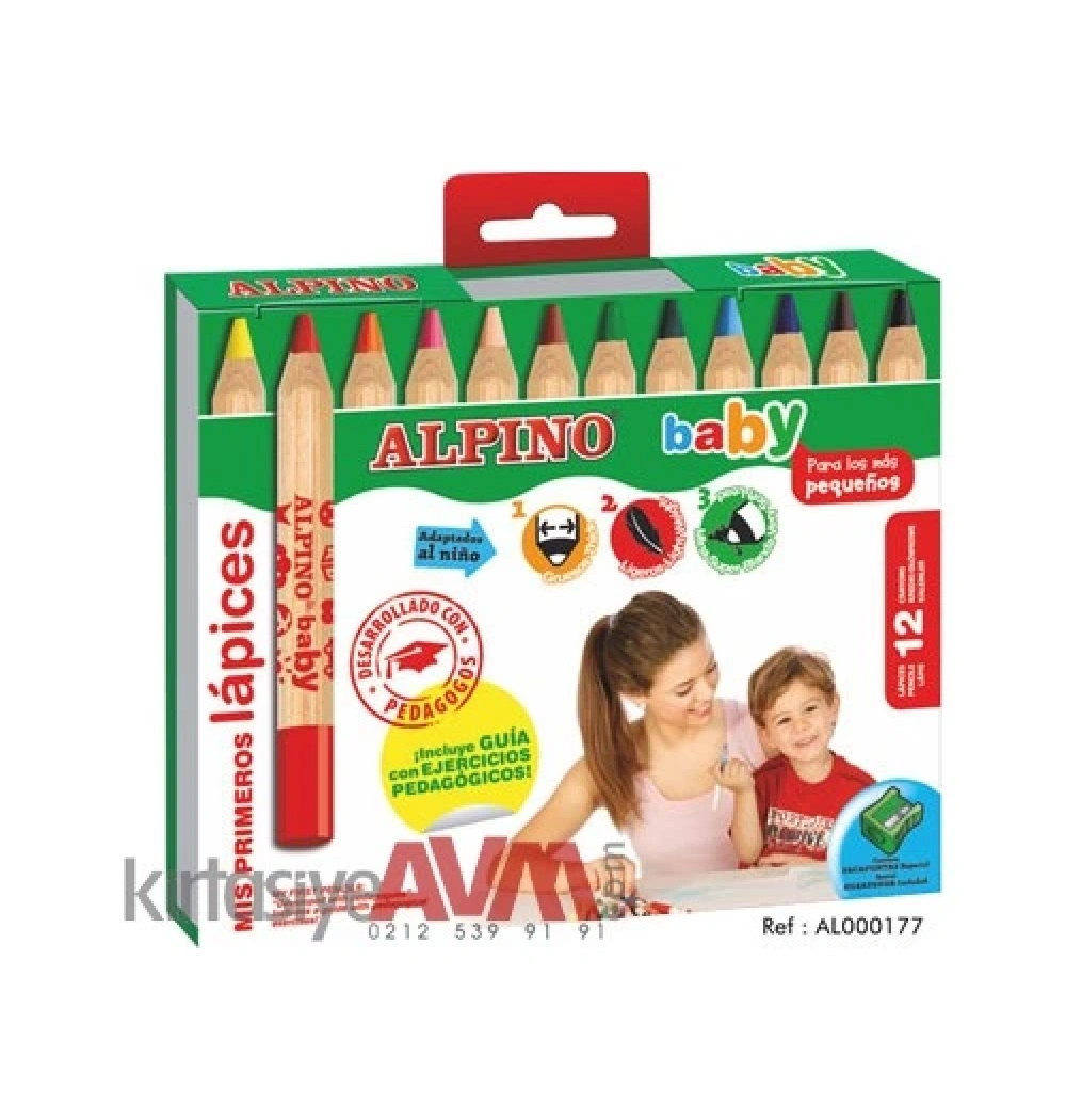 Alpino Baby Kuruboya Kalemi 12 Renk Al0177