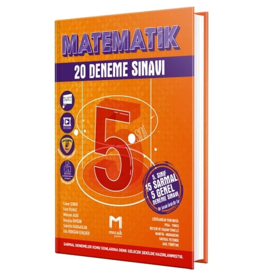 Mozaik 5.Sınıf Matematik 20 Deneme Sınavı