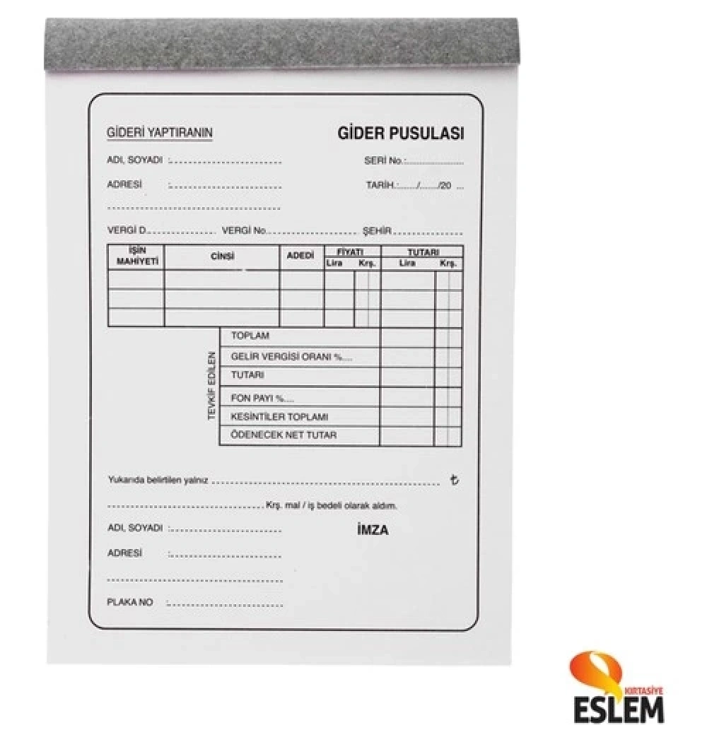 Ulaş Gider Pusulası 2-50 2 Nüsha Otokopili U06-001